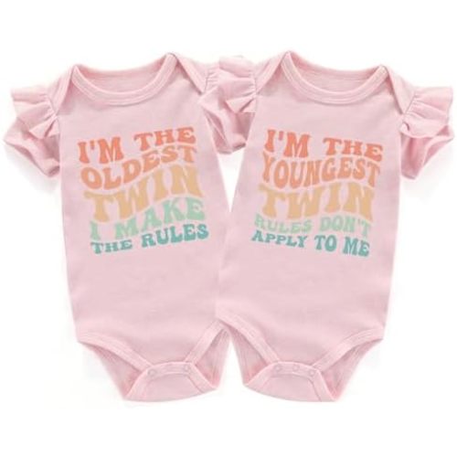 I'm the oldest twin youngest twins baby items must haves newborn twin outfits boy and girl infant baby clothes