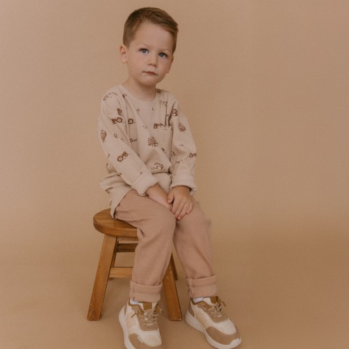 Organic Tee & Foldover Pants Set - Farm