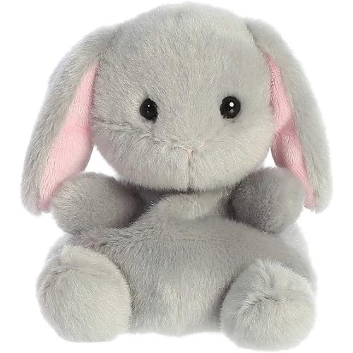 Aurora® Adorable Palm Pals™ Pebbles Bunny™ Stuffed Animal - Pocket-Sized Play - Collectable Fun - Grey 5 Inches