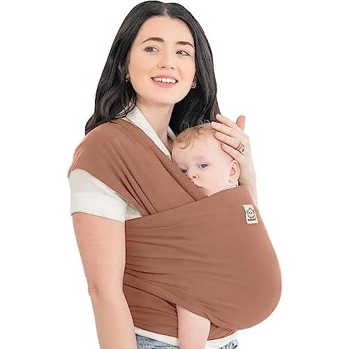 KeaBabies Baby Wrap Carrier, All in 1 Original Baby Carrier, Terracotta