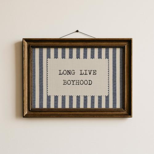 Long Live Boyhood Print ∙ Vintage Boy Room Art ∙ 1710