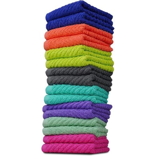 Multicolor Wash Cloths - 16 Pack