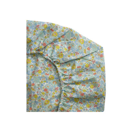 Coco & Wolf Fitted Sheet Liberty Fabric BETSY SAGE | Over The Moon