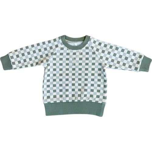 Fleece Sweatshirt Fern Checkered