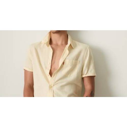 Short-sleeve Sunset One Pocket Cotton Linen Shirt - Yellow | Levi's® US