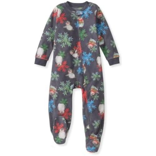 Burt's Bees Baby Unisex Fleece Sleeper Pajamas, One-Piece Zip-up Footed PJ, Soft Recycled Microfleece