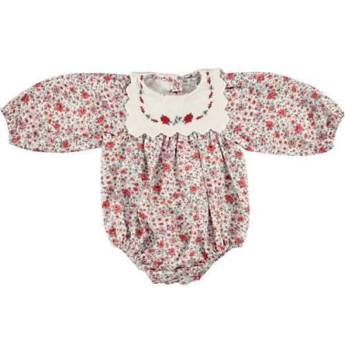 Clementine Romper, Sweet Roses - Bebe Organic | Maisonette