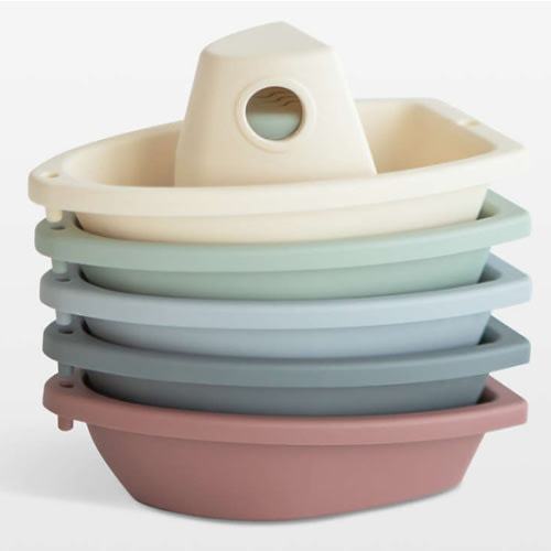 Mushie Stackable Toddler Boats Bath Toy