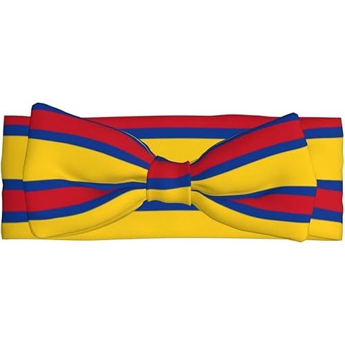 Flag of Colombia Bow headband, children's elastic bow hair accessories, 0-6 months, hair bows for newborns, infants, toddlers