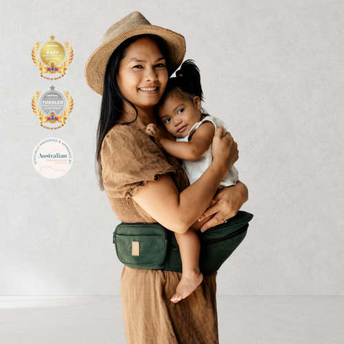 HipSurfer Hip Carrier - Moss + Tan Corduroy