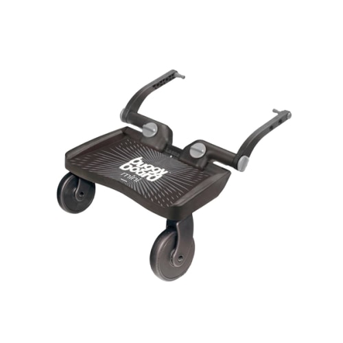 BuggyBoard Mini Universal Stroller Board, Fits 90% of Strollers Including UPPAbaby, Baby Jogger, Bugaboo, Stroller Attachment for Toddler to Ride & Stand, Max Weight 66 lbs, Black
