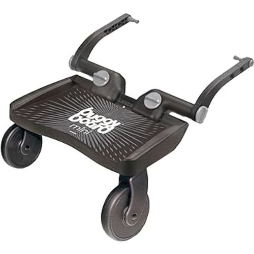 Lascal BuggyBoard Mini Universal Stroller Board, Fits 90% of Strollers Including UPPAbaby, Baby Jogger, Bugaboo, Stroller Attachment for Toddler to Ride & Stand, Max Weight 66 lbs, Black
