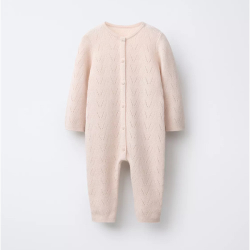 COTTON WOOL KNIT JUMPSUIT - Light beige | ZARA United States