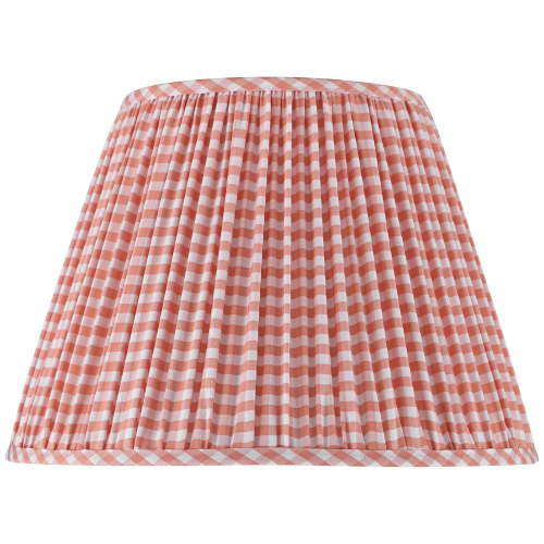 Springcrest Gingham Pink Plaid Pleated Cotton Empire Shade (9x16x11)