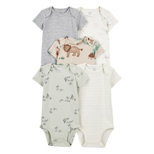 Baby Boy Carter's 5-Pack Safari Short Sleeve Bodysuits
