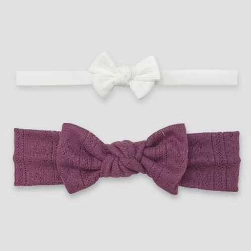 Carter's Just One You® Baby Girls' 2pc Headwrap - Ivory/Purple Newborn