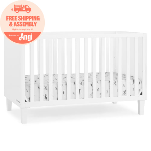 Delta Children Sonny 4-in-1 Convertible Baby Crib, Bianca White