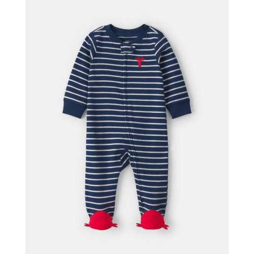 Baby Boy Lobster 2-Way Zip 100% Cotton Sleep & Play Pajama - Blue | Carter's