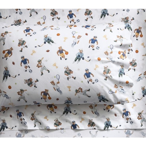 Sporty Bears Organic Cotton Sheet Set