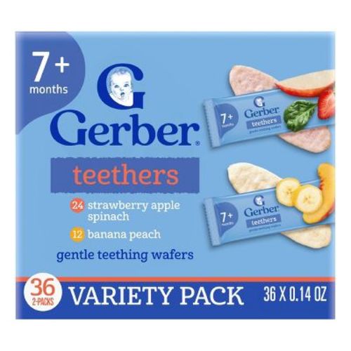 Gerber Baby Teething Crackers Variety Pack - 5.04oz/36pk