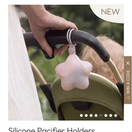 Silicone Pacifier Holders ( PINK SPRINKLE)