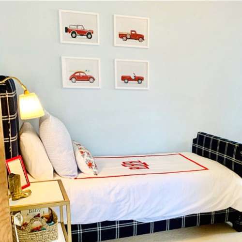 Custom Applique Monogram Twin Duvet - Dorm Bedding