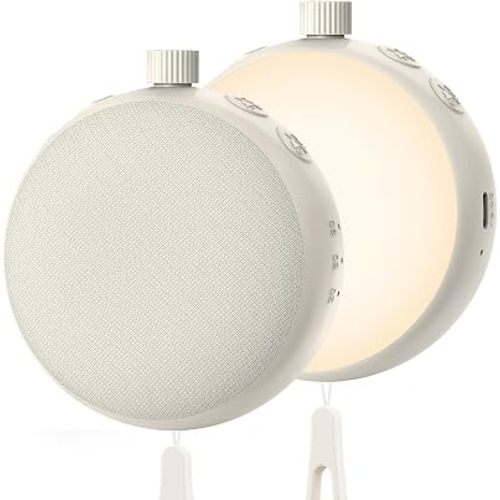3.3" Portable Sound Machine for Sleeping, 3-Color Night Light, Putty