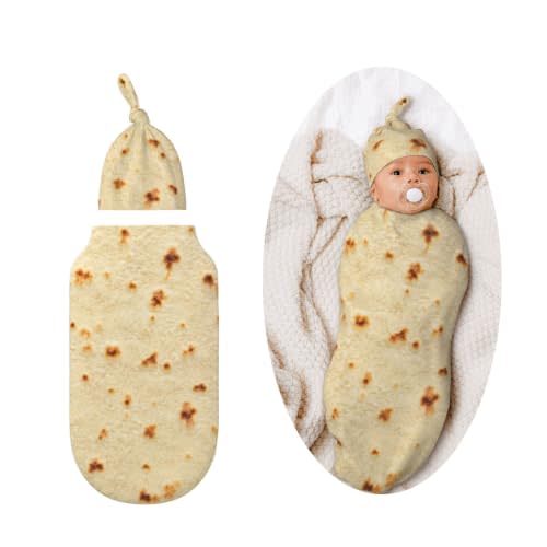 Tortilla Swaddle Blankets Soft Receiving Blanket Burrito Baby Swaddle Wrap for Baby Girls Boys