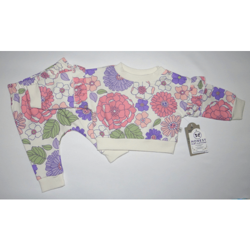 Baby girl clothes, 0-3 months, Honest Baby Organic 2 piece Jogger set/ *SALE*