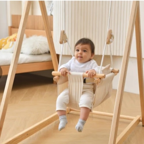 Spruce - Baby and Toddler Foldable Wooden Swing Set