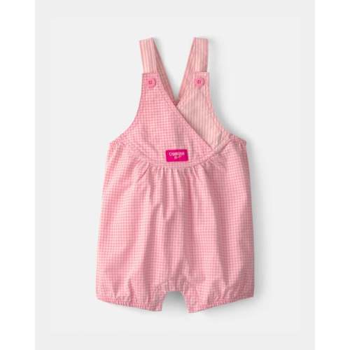 Baby Girl Gingham Shortall - Pink - OshKosh B'gosh | Carter's