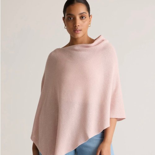 Lightweight Cotton Cashmere Nursing Shawl in Sugar Stone