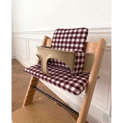 Vichy Highchair Cushion Set - Wipe Clean, compatible with Stokke Tripp Trapp highchair