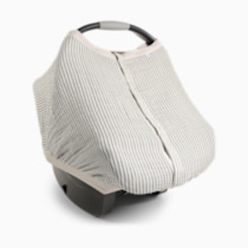 Little Unicorn Cotton Muslin Car Seat Canopy - Grey Stripe