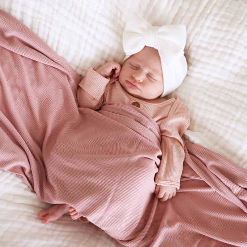 Vintage Rose Bamboo Waffle Oversized Swaddle Blanket