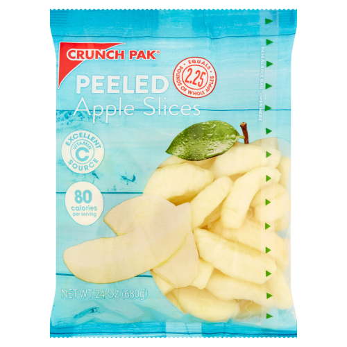 Crunch Pak Fresh Sweet Peeled Apple Slices, 24 oz Resealable Bag