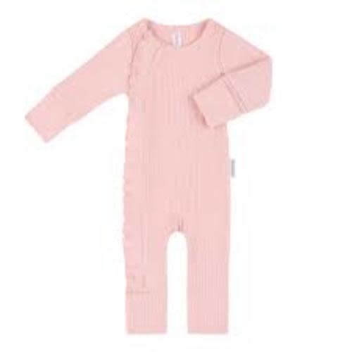 Baby Frill Onesie - Dusty Pink