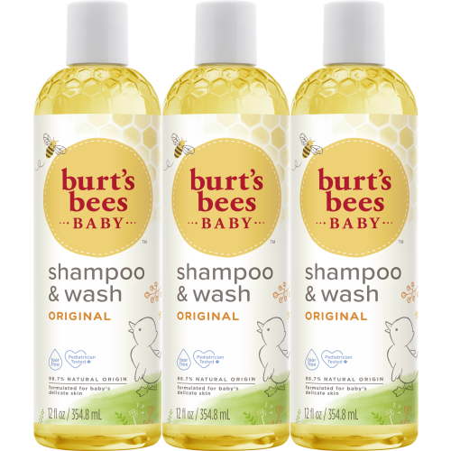 Burt's Bees Baby Tear Free Shampoo and Wash, Natural, 12 fl oz (3 Pack)