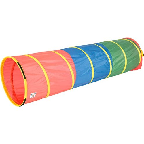 Pacific Play Tents 21409 Kids 6-Foot Find Me Multicolor Crawl/Play Tunnel, 6' x 19" Diameter, Multi Color