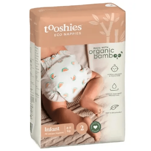 Tooshies Eco Nappies Size 2 Infant 48 Pack | Baby Bunting AU