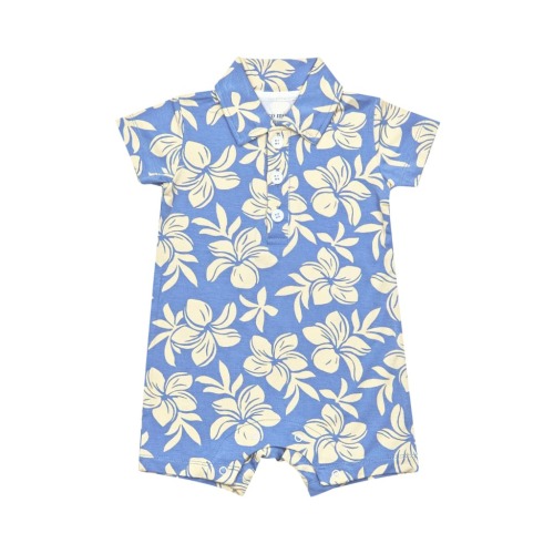 Plumeria Dreams Polo Bamboo Romper