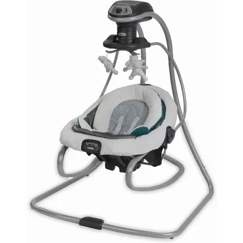 Graco DuetSoothe Swing and Rocker, Sapphire – 2-in-1 Baby Swing & Rocker Combo
