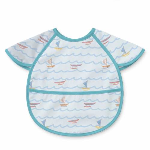 Mini Sailor Waterproof Bib with Short Sleeves
