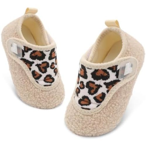 BARERUN Toddler Slippers Boys Girls House Shoes Warm Kids Slippers With Non-Slip Rubber Sole Fuzzy Cozy Walking Shoes Indoor/Outdoor