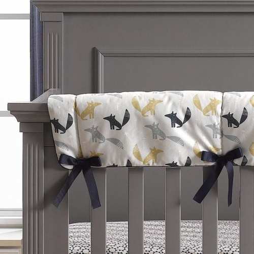 Liz and Roo Fox Den (Indigo Multi) Crib Rail Cover - SALE