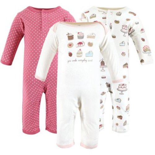 Hudson Baby Infant Girls Cotton Coveralls, Sweet Bakery, 6-9 Months