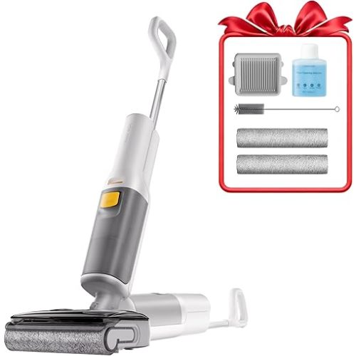 roborock F25 GT Set Wet Dry Vacuum Mop, Wet Dry Vacuum Cleaner Cordless, 20000Pa Floor Cleaner Machine for Tile Hard Floor, 194°F Self Cleaning Mop Combo with 180° Lie-Flat, 2 Extra Roller Brush
