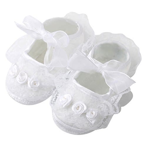 Baby Girls Princess Lace Shoes – Soft Sole, Non-Slip First Walkers
