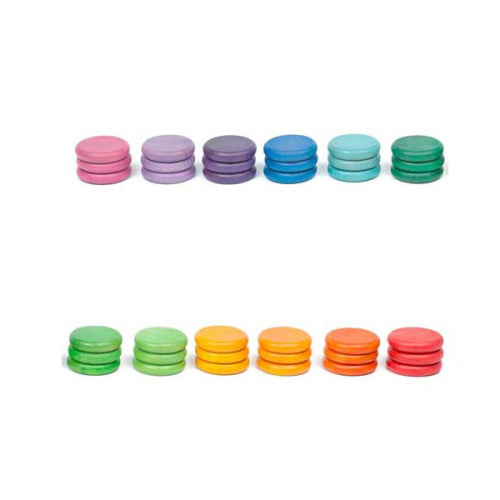 Grapat 36 Coins in 12 Colors: The Wooden Wagon