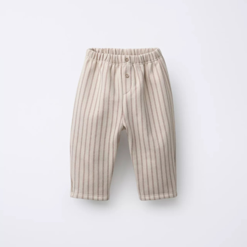 STRIPED BAGGY PANTS - Beige | ZARA United States